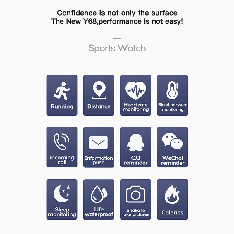 Fashion Smart Digital Watch with Bluetooth Call Reminder