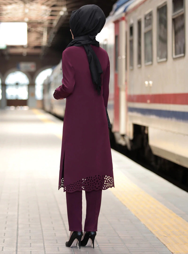 2 Piece Muslim Abaya Set Top and Pants Women