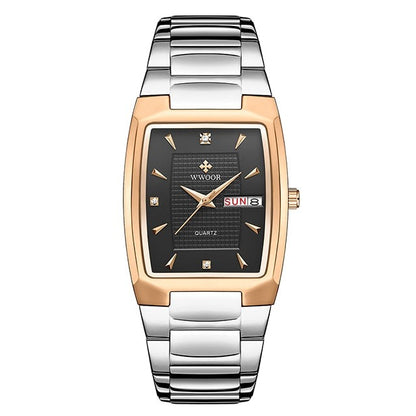 Luxury Stainless Steel Gold Mens Quartz Wrist Watches