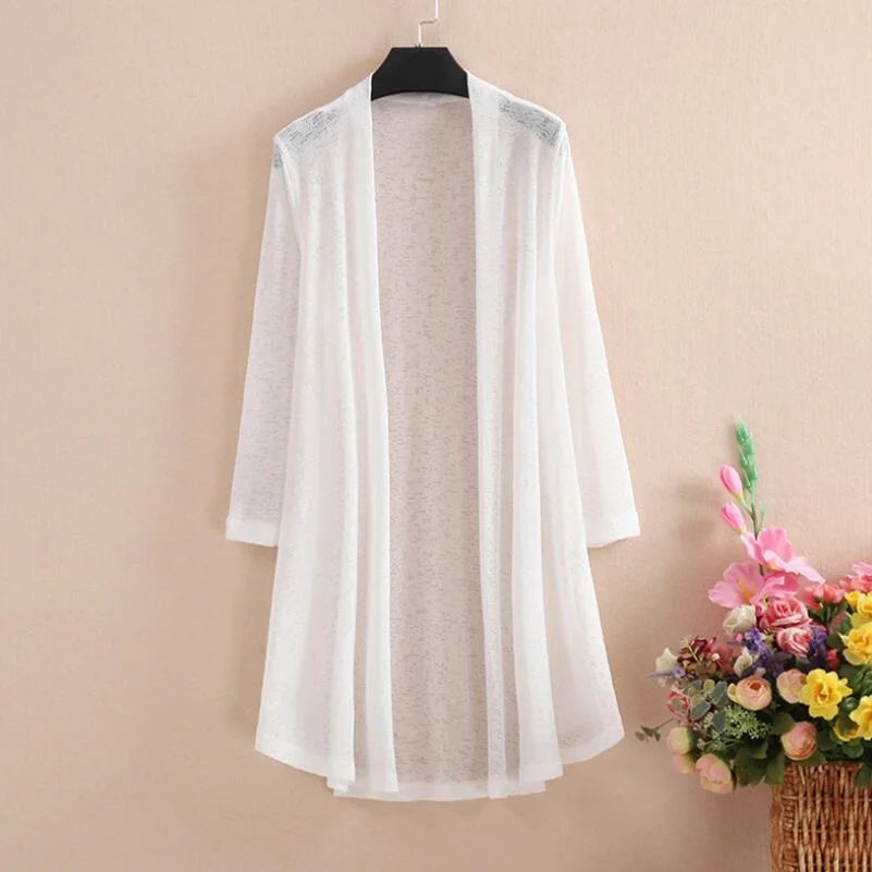 Long Cardigan White