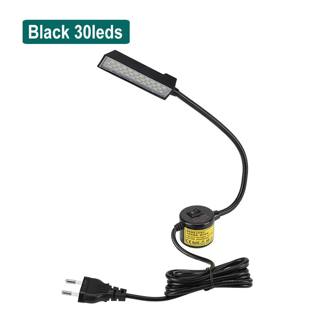 Lámpara flexible negra de 30 leds