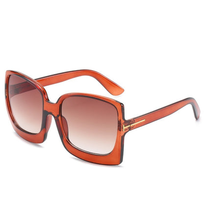 Female Big Frame Gradient Sunglasses UV400