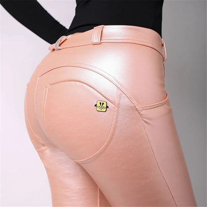 Pantalones de cuero PU