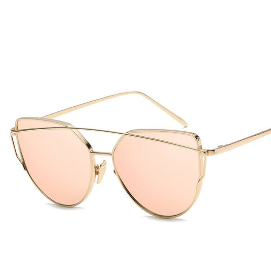 Metal Reflective Flat Lens Tourism Sunglasses Multi-color style