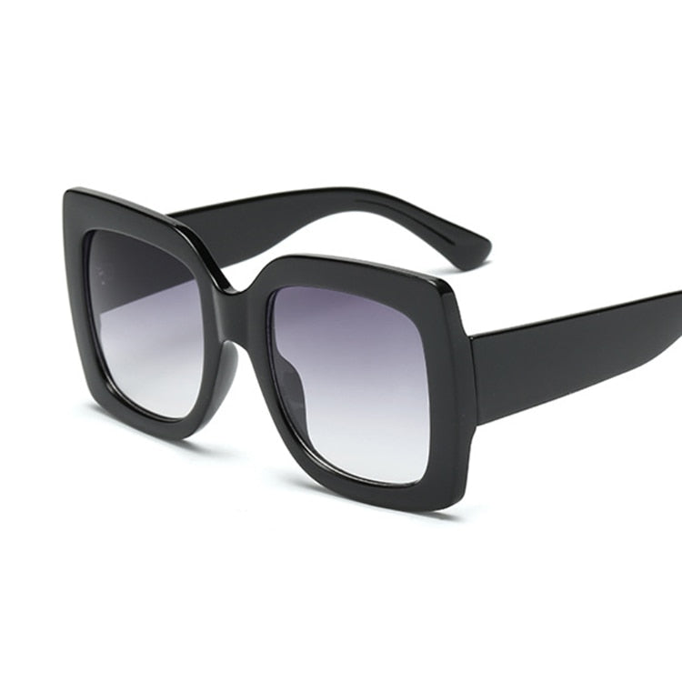 Oversized Square Sunglasses Women Brand Designer Clear Lenses