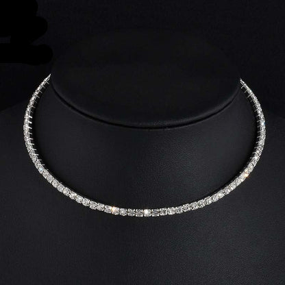 Bridal Fashion Crystal Rhinestone Choker Necklace Women