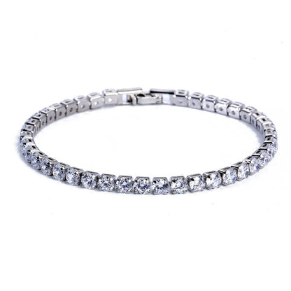 4mm Cubic Zirconia Tennis Bracelets Iced Out Chain Crystal