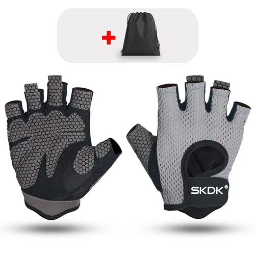 Guantes Fitness Gray + Bolsa