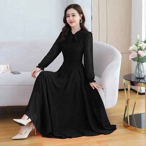 Chiffon Dress Black