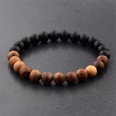 Lava Stone Men Bracelet Natural Moonstone Bead