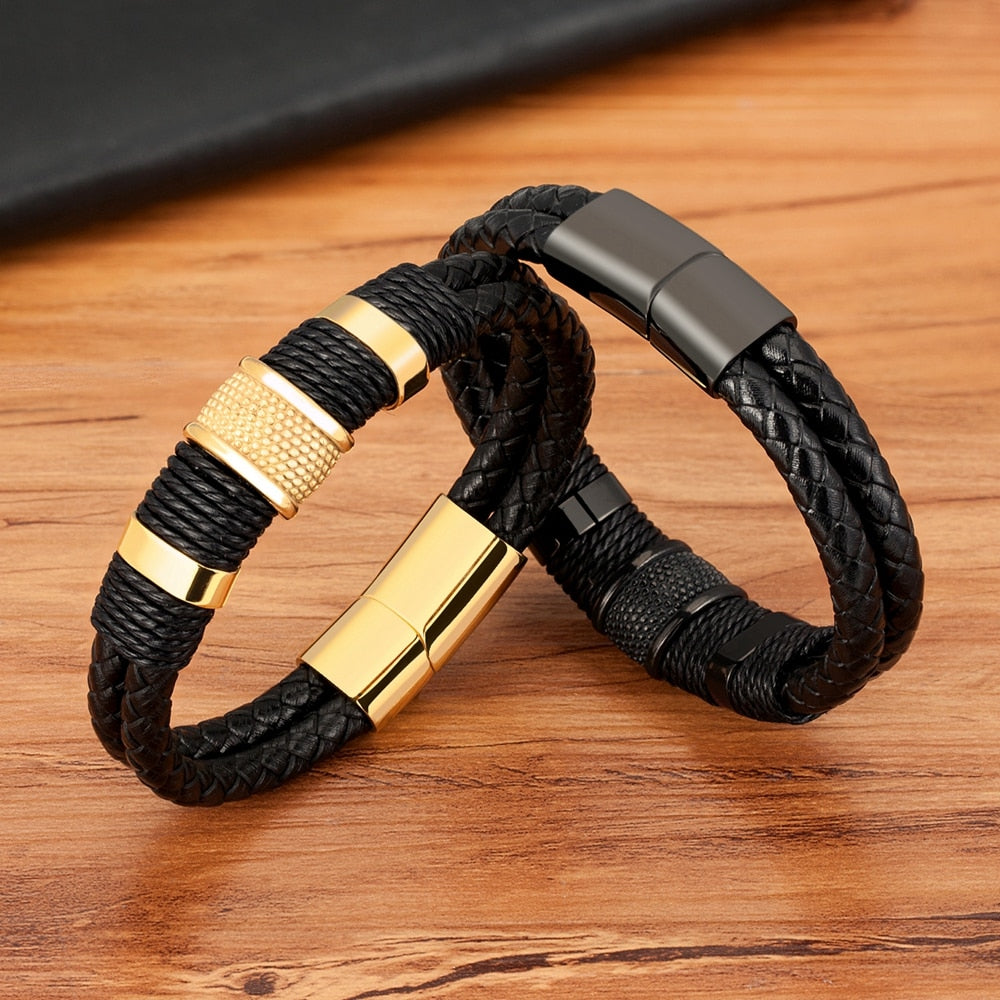 Leather Bracelet Double-layer Design