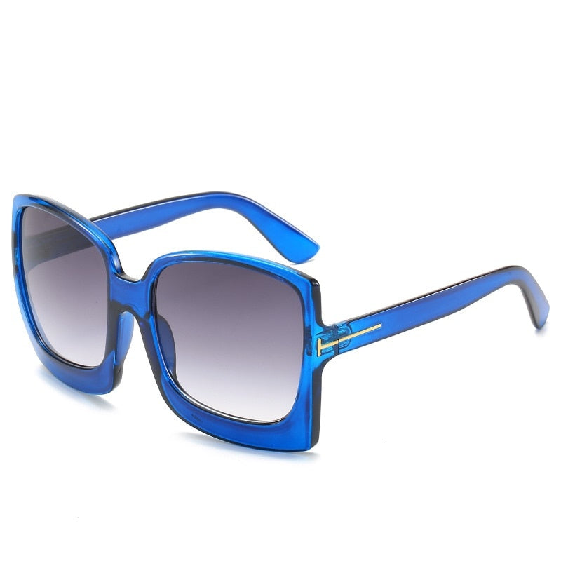 Female Big Frame Gradient Sunglasses UV400