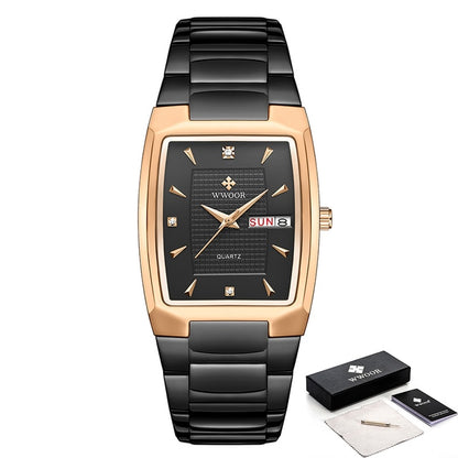 Luxury Stainless Steel Gold Mens Quartz Wrist Watches