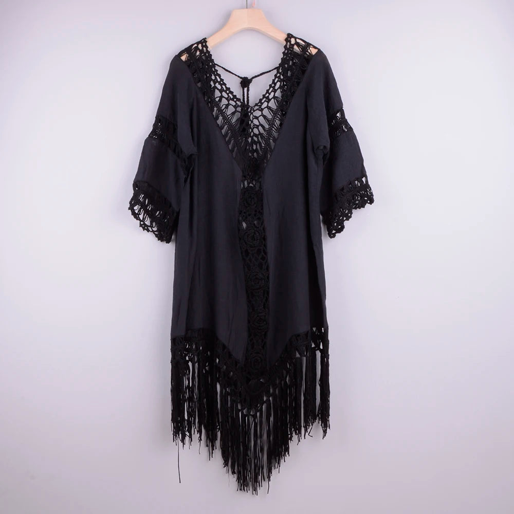 Beach Cover Up Black