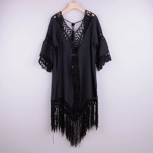 Beach Cover Up Black