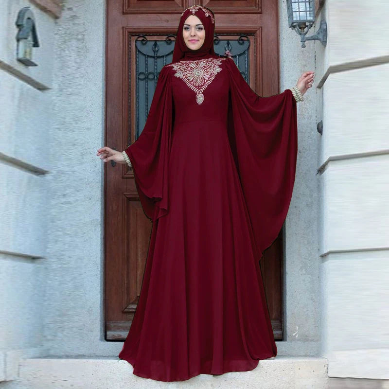 Hijab Dress Wine Red