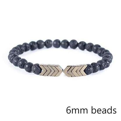 Lava Stone Men Bracelet Natural Moonstone Bead