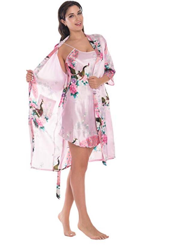 Women's Summer Mini Kimono Bath Gown