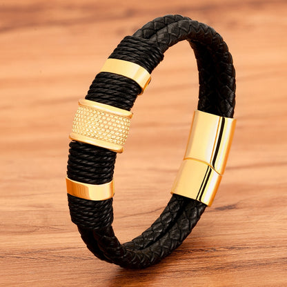 Leather Bracelet Double-layer Design