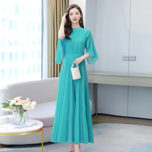 Chiffon Dress Green