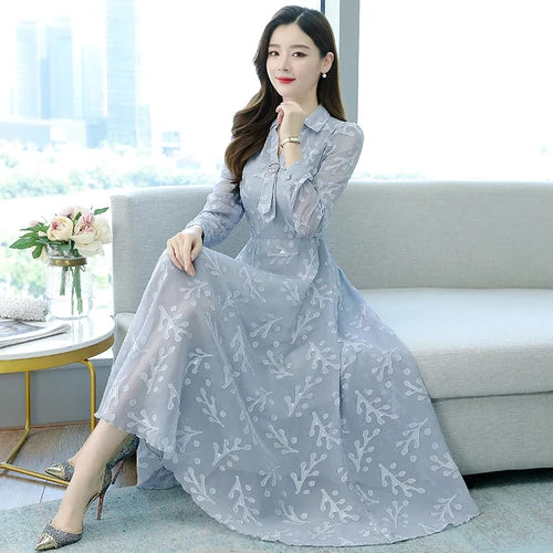 Chiffon Dress Gray