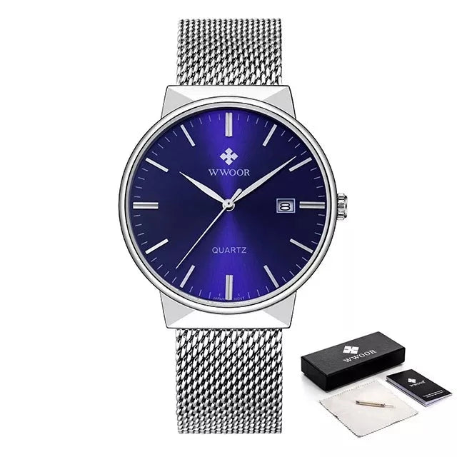 Reloj de pulsera Silver Blue Box