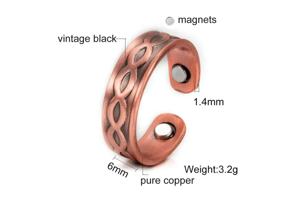 Magnetic Copper Ring Infinity Love