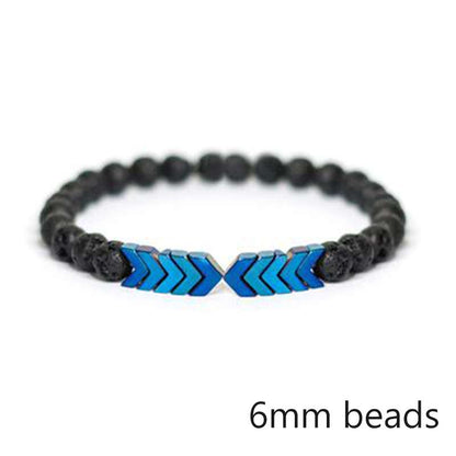 Lava Stone Men Bracelet Natural Moonstone Bead