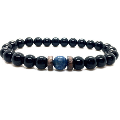 Lava Stone Men Bracelet Natural Moonstone Bead