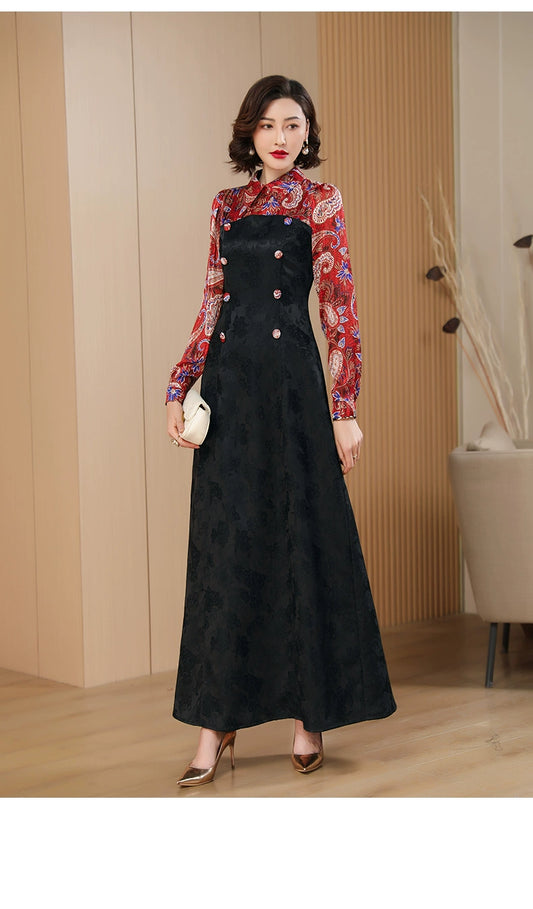 Jacquard Long Dress