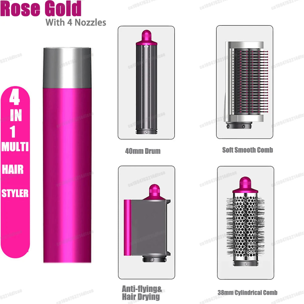 Hair Curler Rose Gold 4 Nozzles