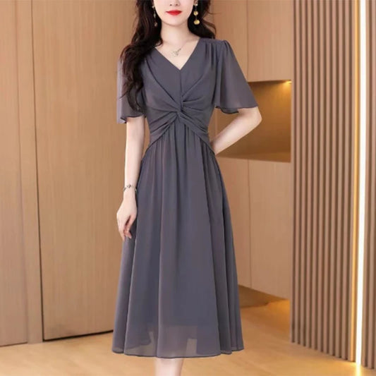 Midi Dress Gray