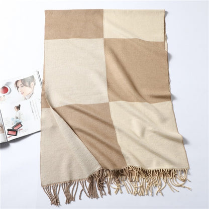 Winter Cashmere Scarf Women Thick Warm Shawls Wraps Lady