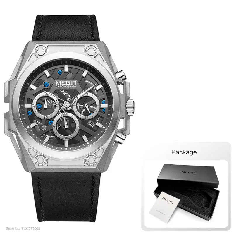 Reloj Analógico Silver Black Package