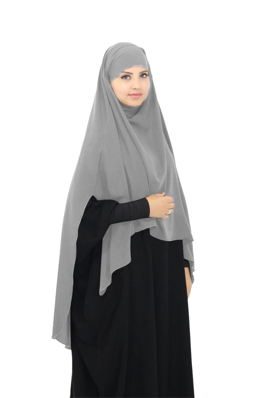 Abaya con velo Grey