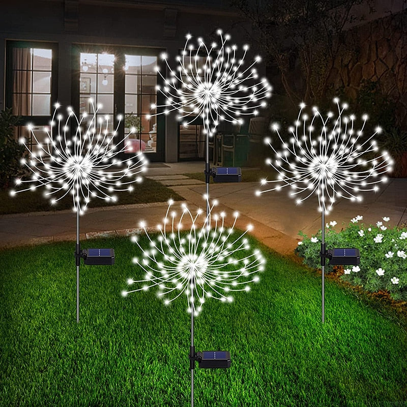 Solar LED Firework Fairy Light Outdoor Garden Decoration