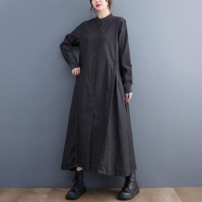 Long Sleeves Ankle-length Shirt Dress