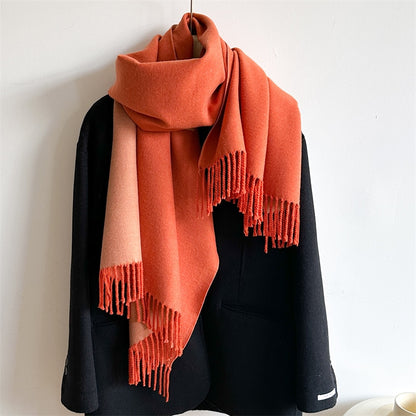 Winter Cashmere Scarf Women Thick Warm Shawls Wraps Lady