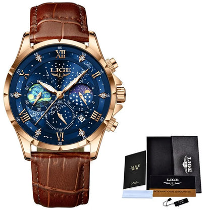 Reloj LIGE Rose Gold Blue