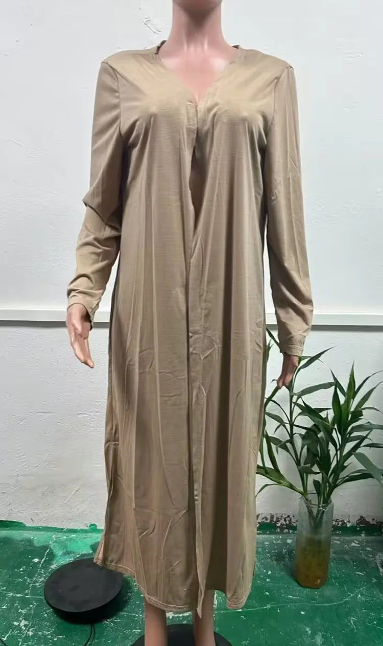 Vestido Khaki Robe