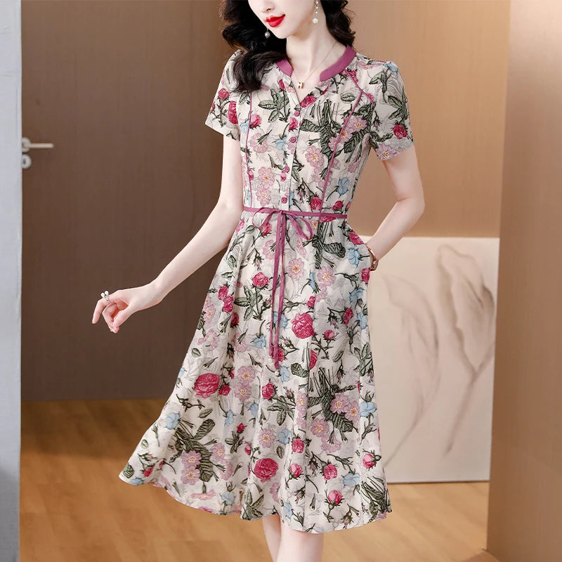 Silk Dress Floral