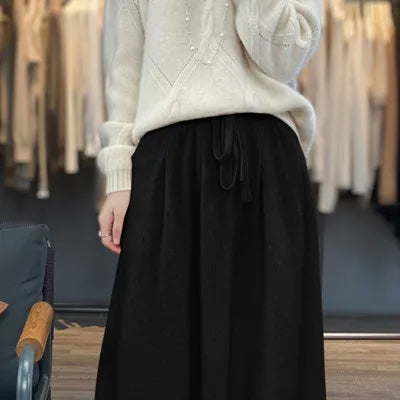 Wool Skirt Black