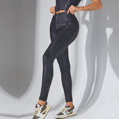 Pantalones PU Black