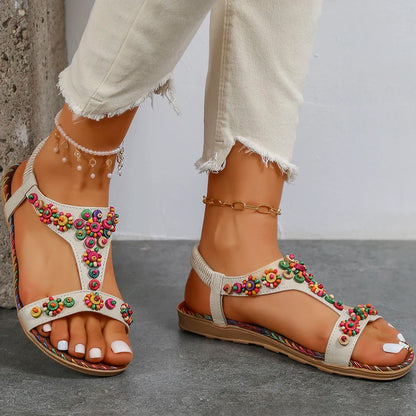 Sandalias de tacón plano