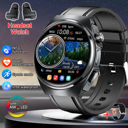 Smartwatch Black Leather