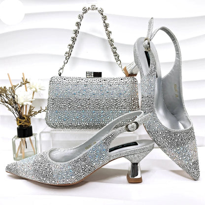 Conjunto de Zapatos y Bolsos Silver