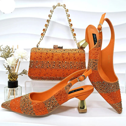 Conjunto de Zapatos y Bolso Orange