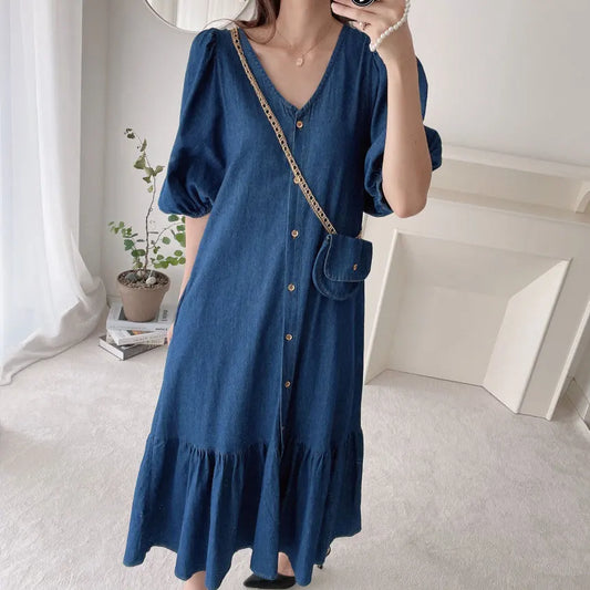 Vestido Denim Dark Blue