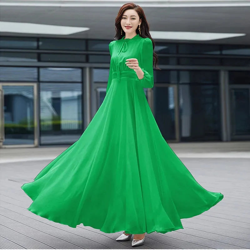 Chiffon Dress Green