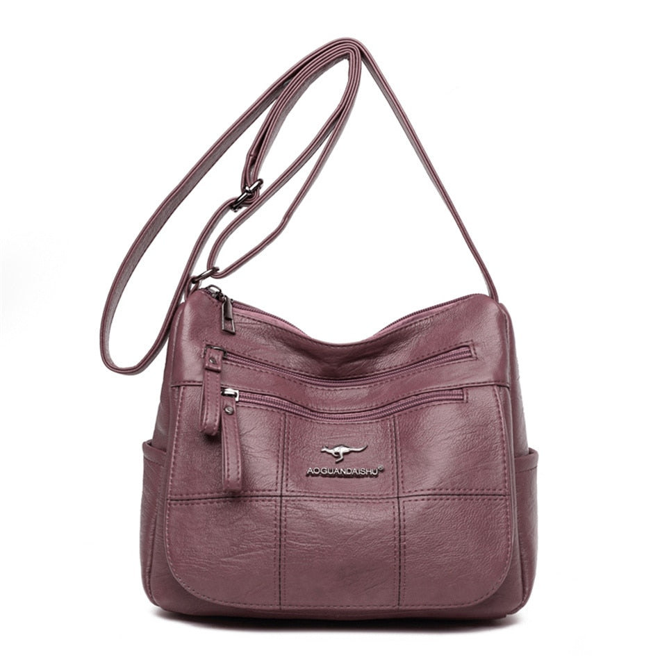 Brand Leather Ladies Designer Handbags Winter Style Messenger Bags
